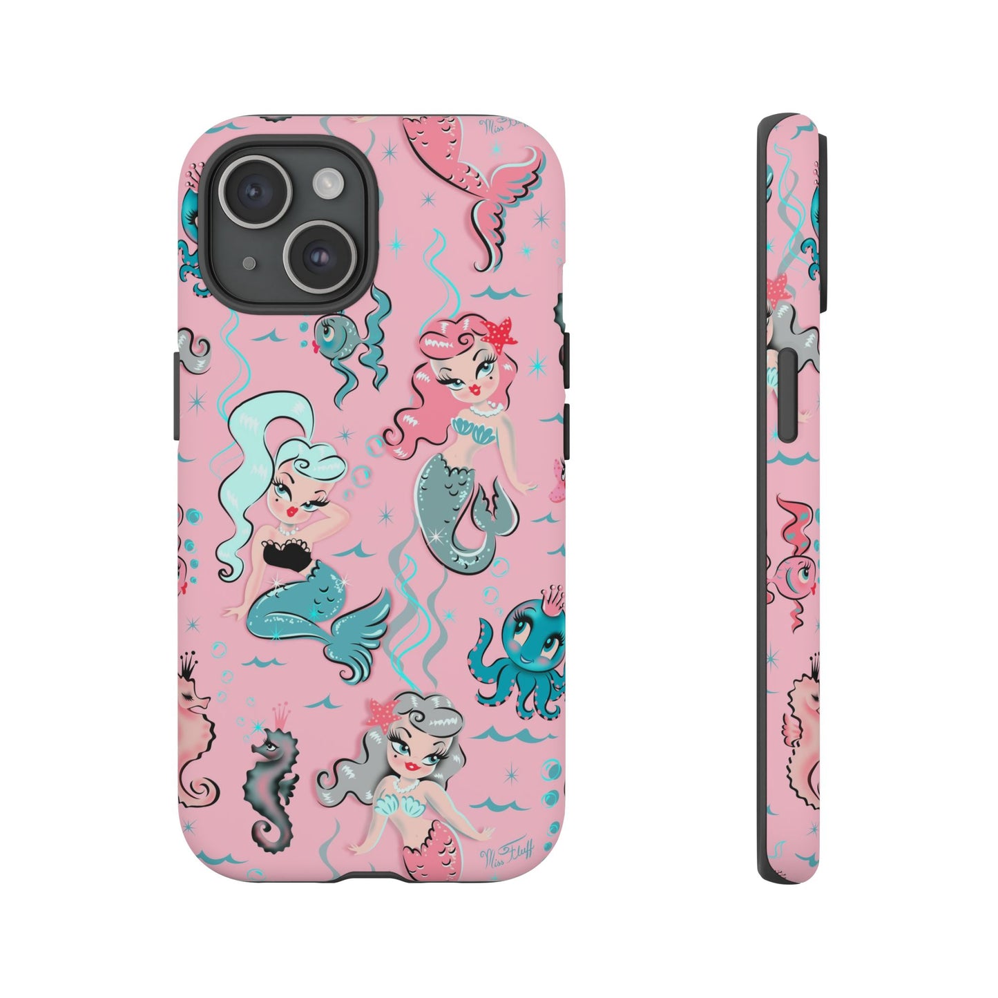 Babydoll Mermaids on Pink • Tough Phone Case