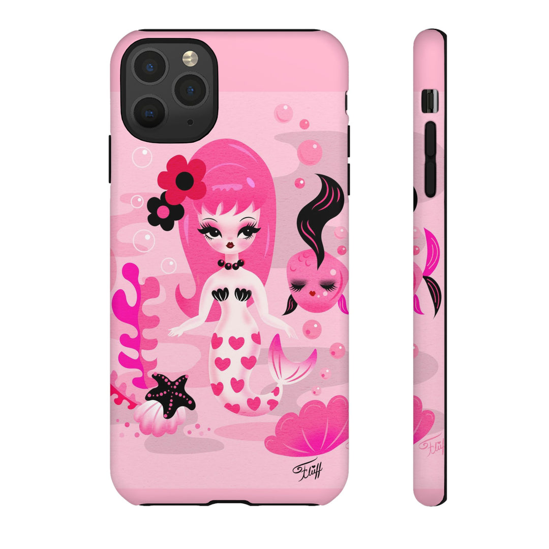 Pink Mod Mermaid • Tough Phone Case