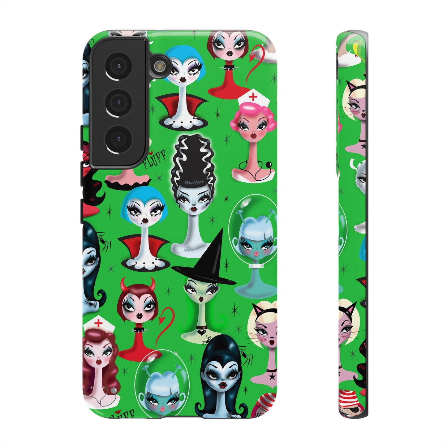 Spooky Dolls Green • Tough Phone Case