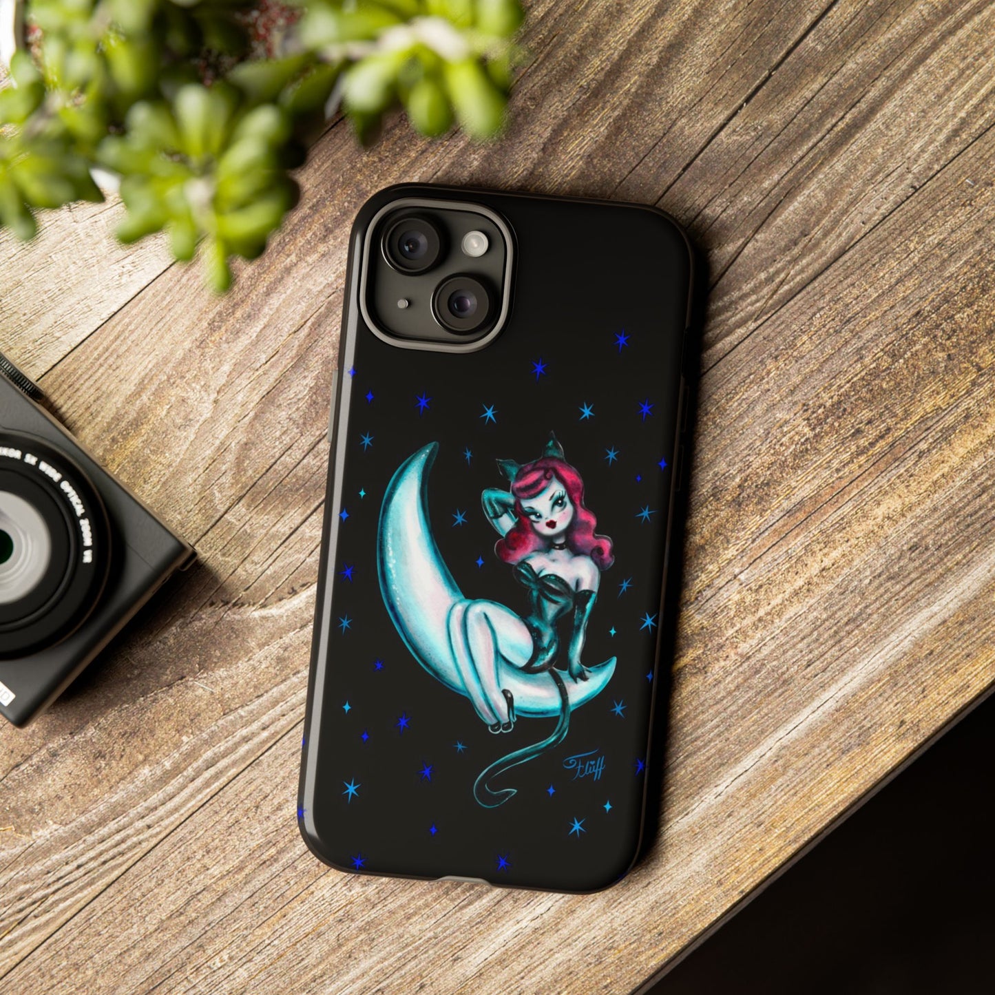 Kitten on the Moon • Tough Phone Case