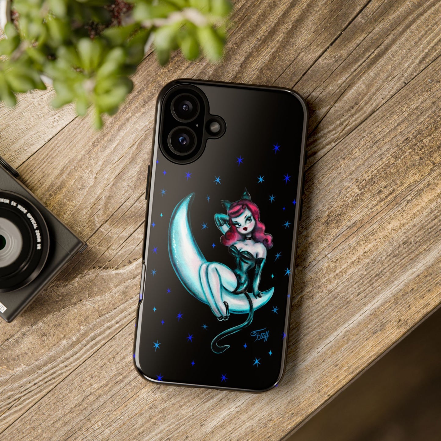 Kitten on the Moon • Tough Phone Case