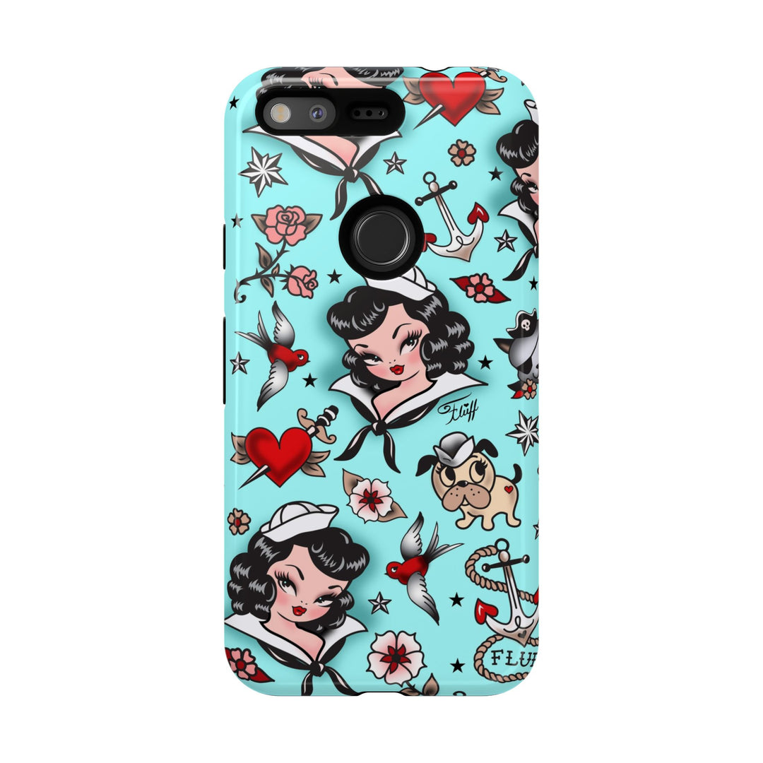 Suzy Sailor Girl on Light Blue • Phone Case