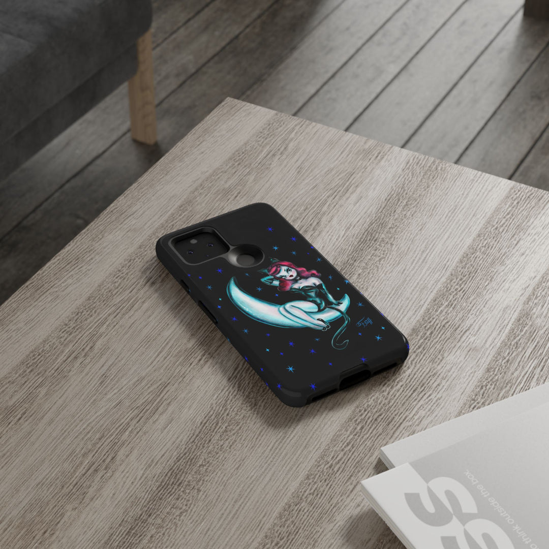 Kitten on the Moon • Tough Phone Case