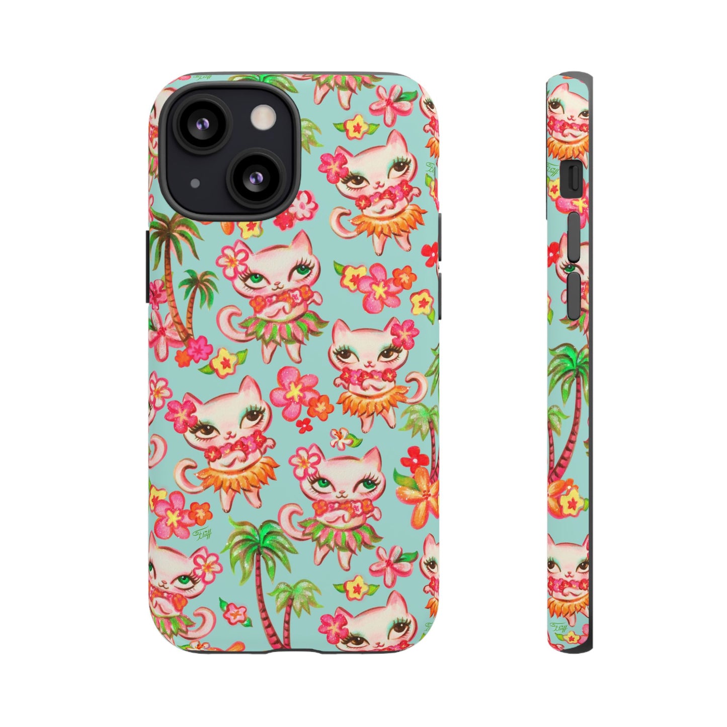 Hula Kitties Aqua • Tough Phone Case