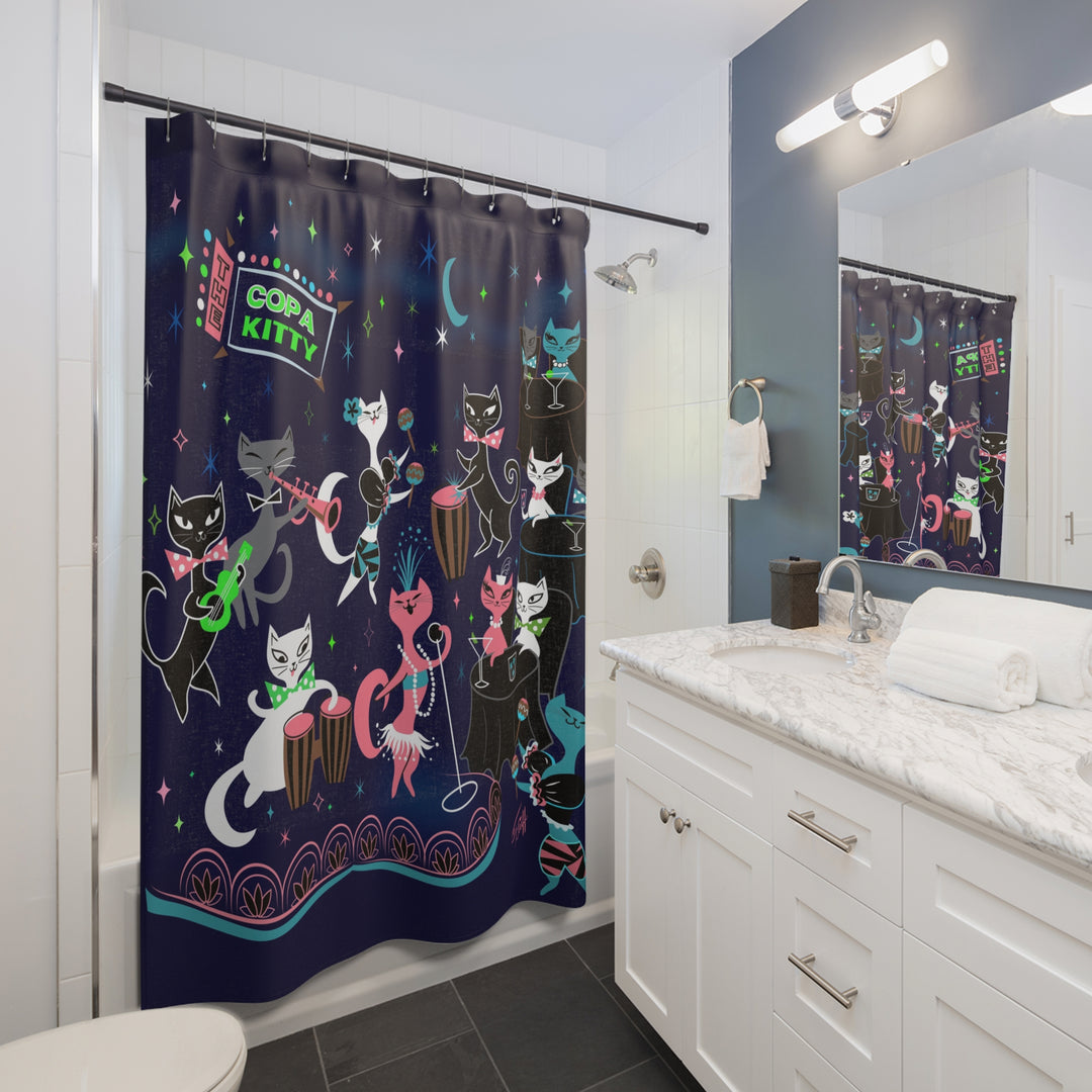 Mambo Kitties • Shower Curtain