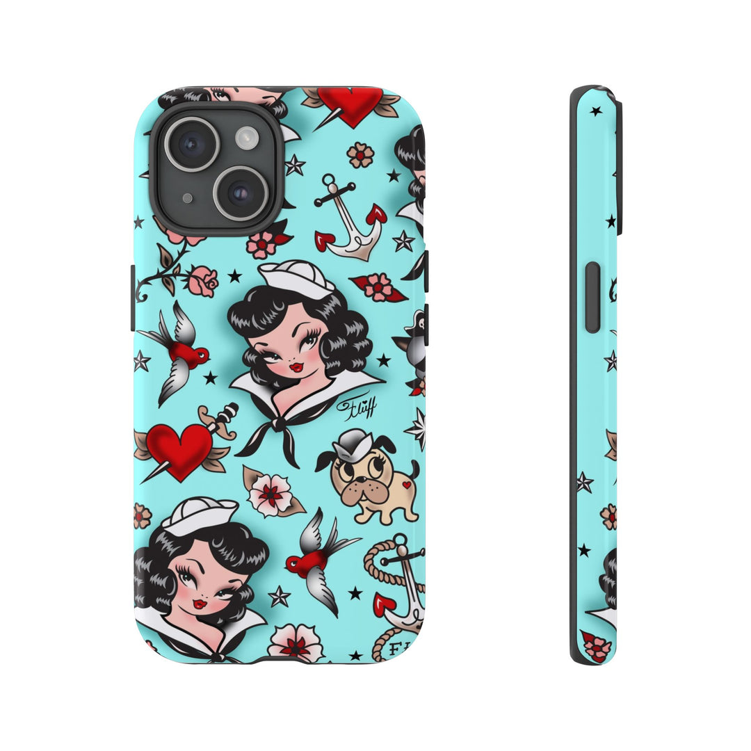 Suzy Sailor Girl on Light Blue • Phone Case