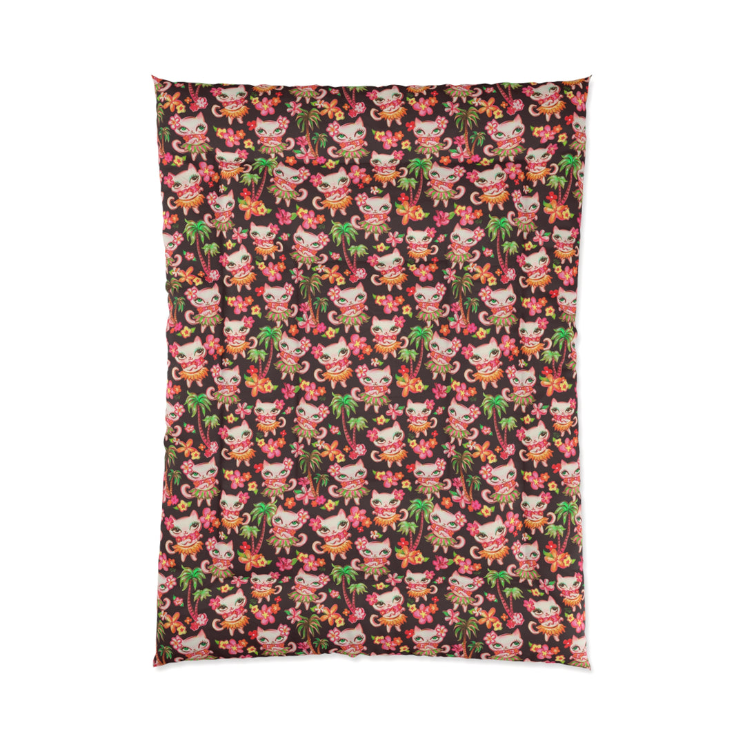 Hula Kitties Chocolate  • Comforter