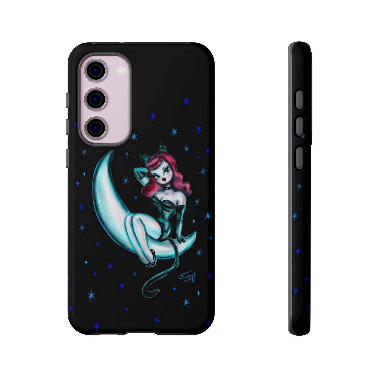 Kitten on the Moon • Tough Phone Case