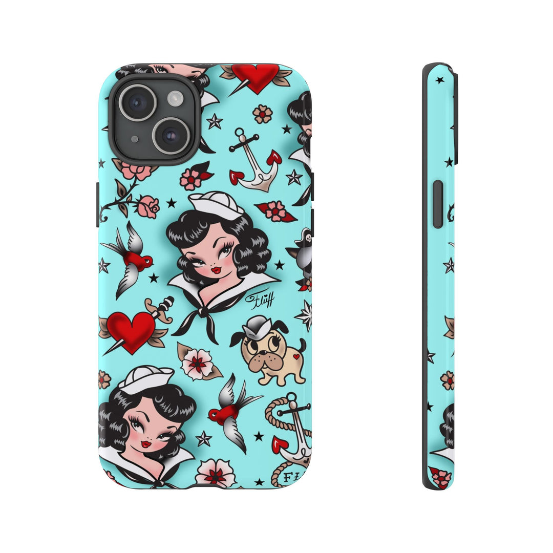 Suzy Sailor Girl on Light Blue • Phone Case