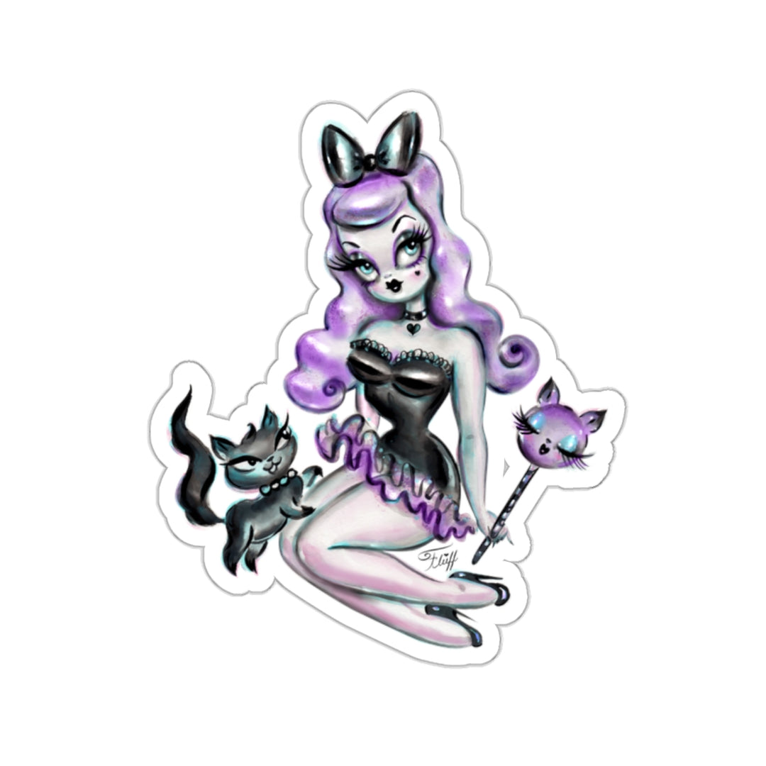 Purple Goth Candy Doll • Kiss-Cut Sticker