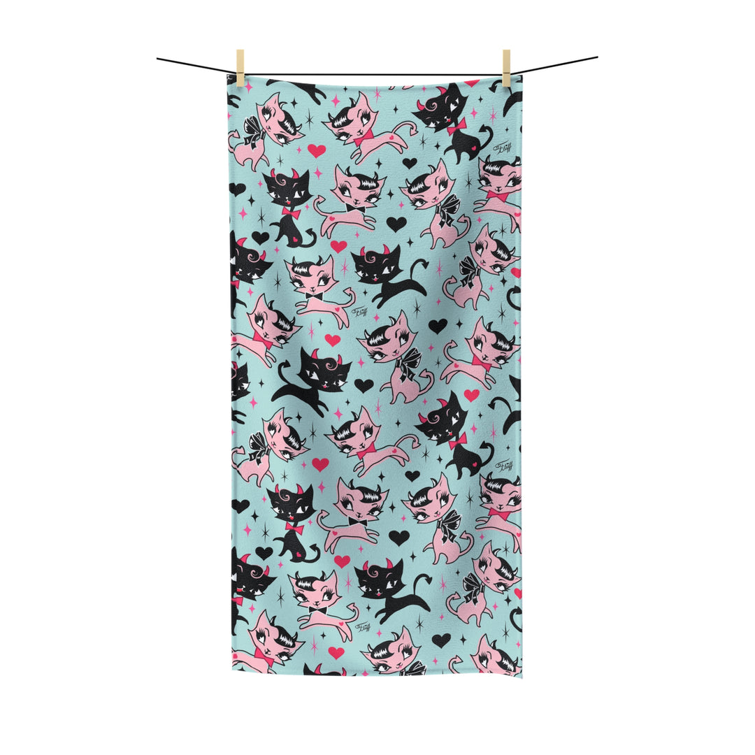 Devil Kitties Mint • Towel