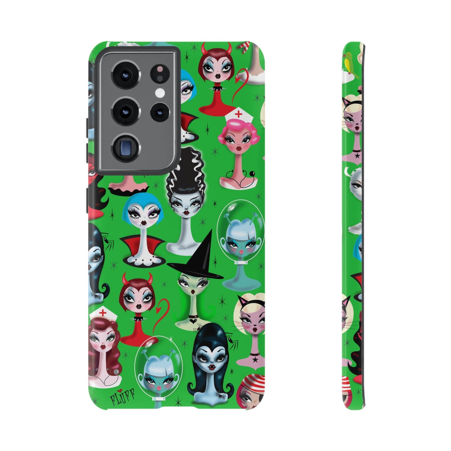 Spooky Dolls Green • Tough Phone Case