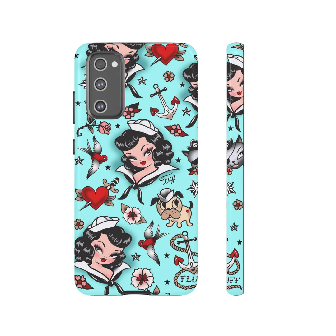Suzy Sailor Girl on Light Blue • Phone Case