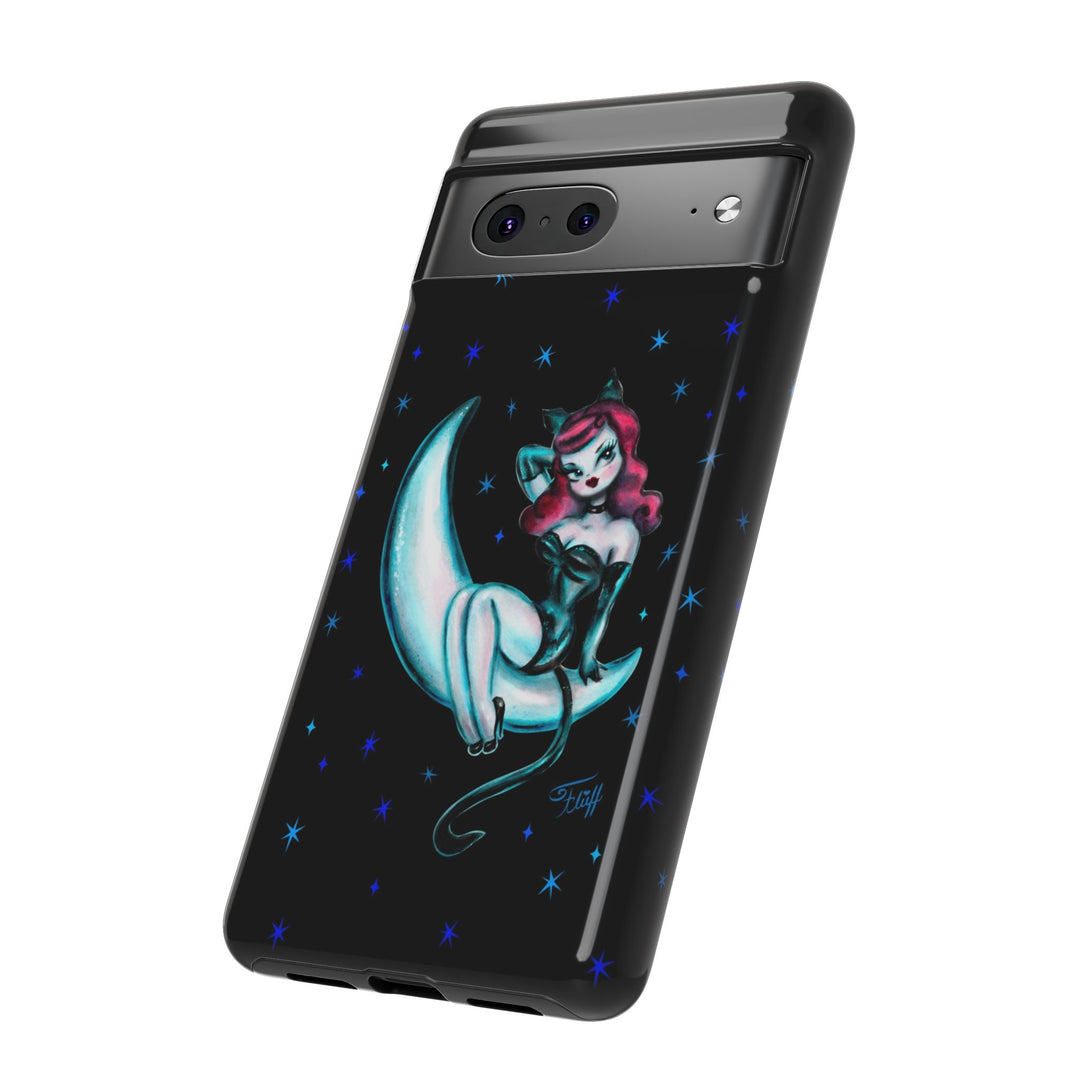 Kitten on the Moon • Tough Phone Case