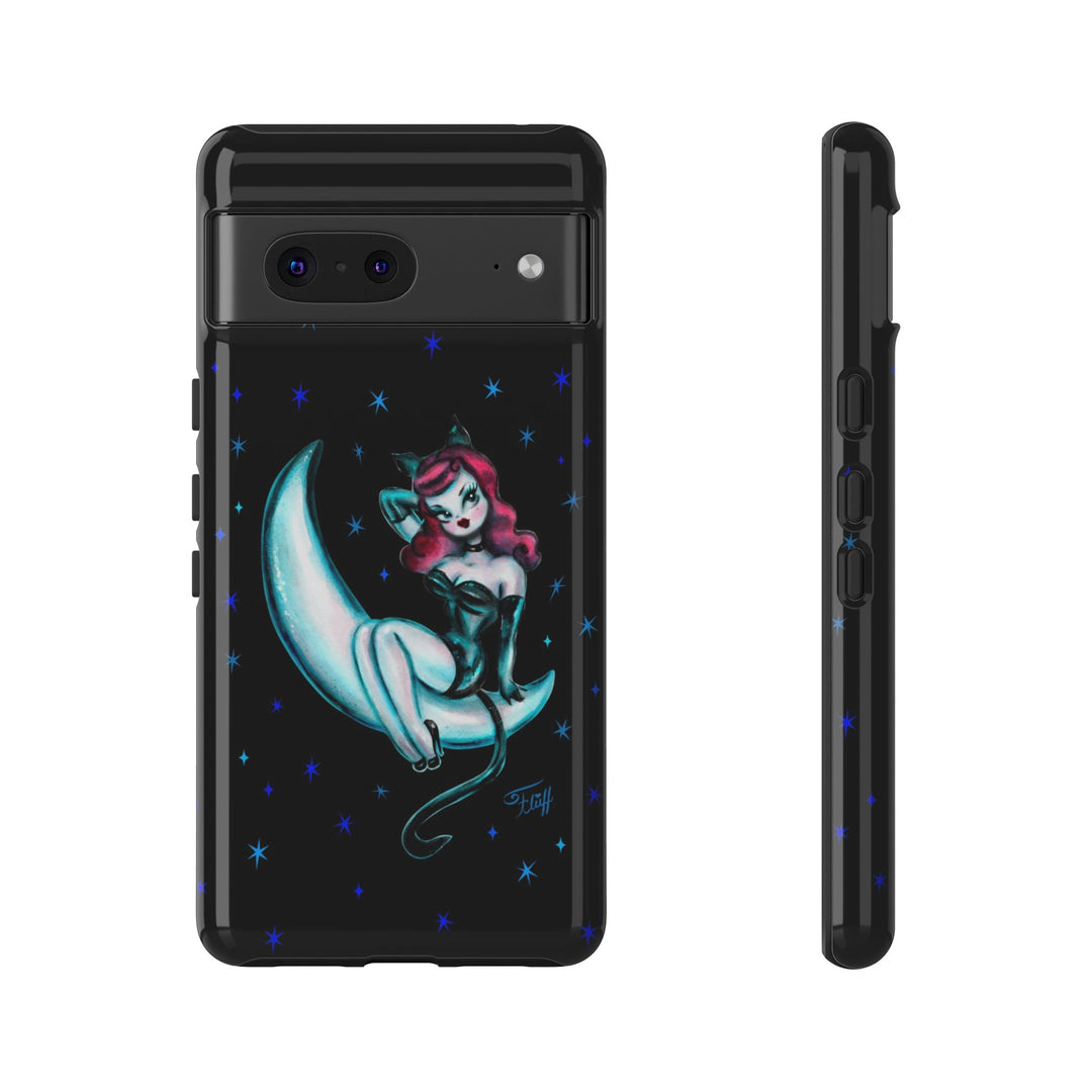 Kitten on the Moon • Tough Phone Case