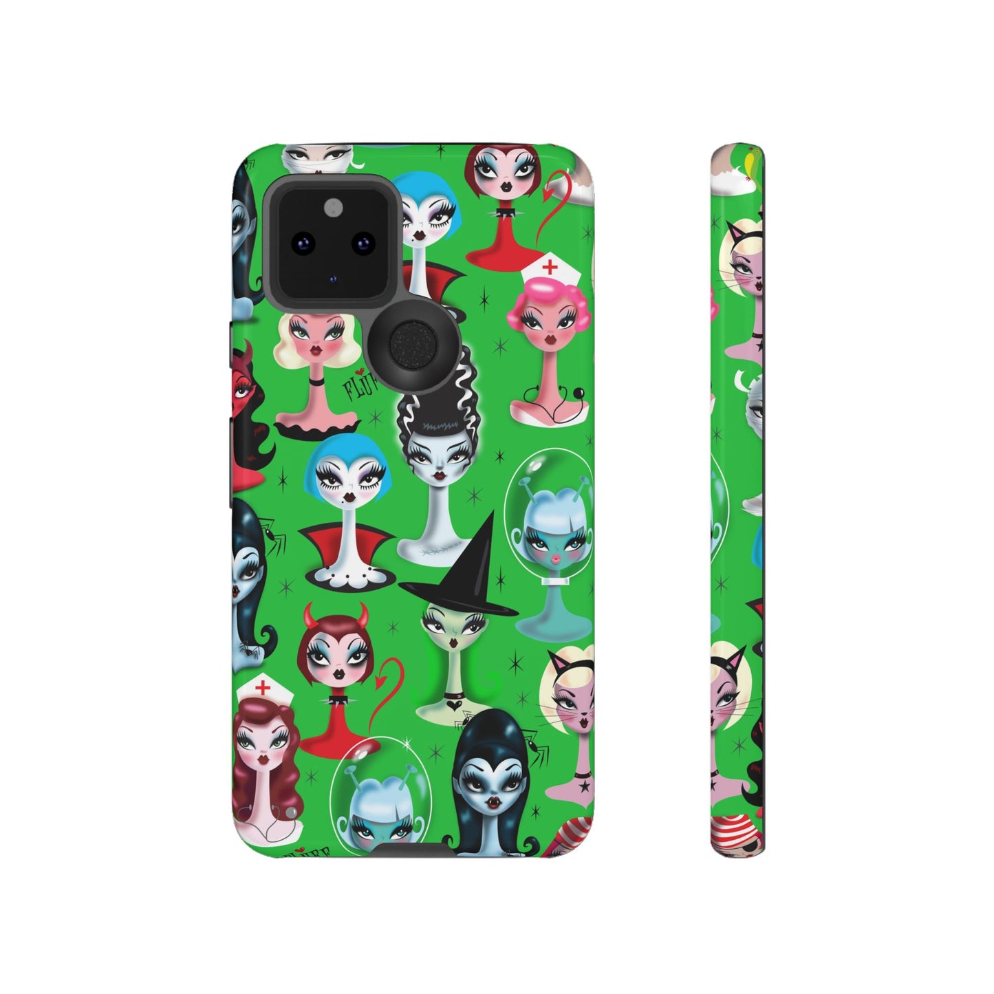 Spooky Dolls Green • Tough Phone Case