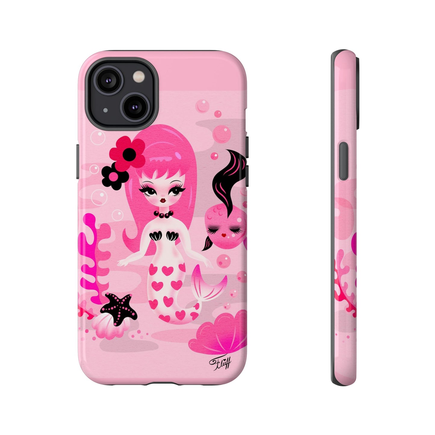 Pink Mod Mermaid • Tough Phone Case