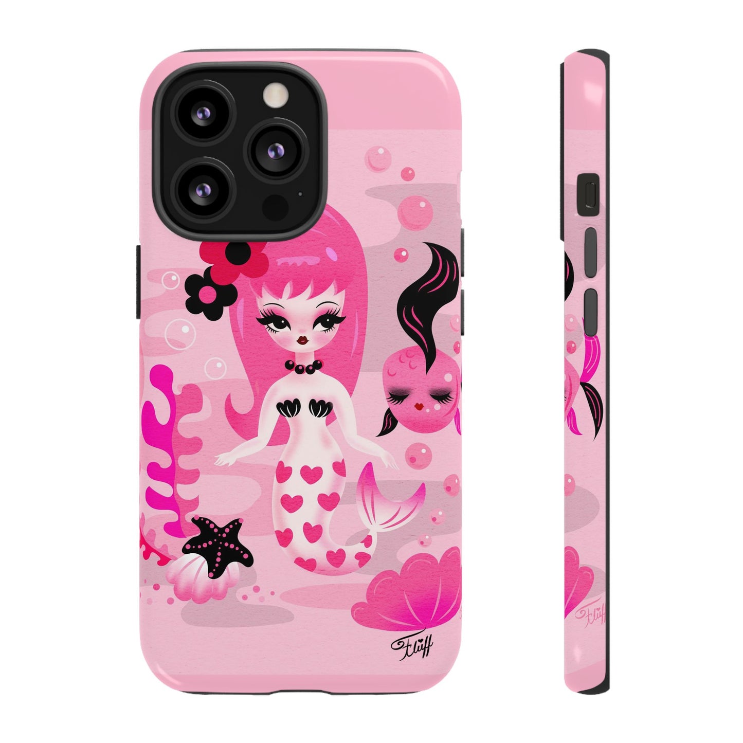 Pink Mod Mermaid • Tough Phone Case