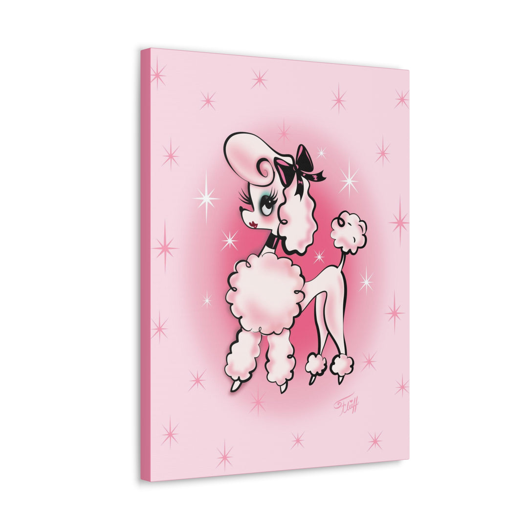 Posh Poodle on Pink  • Canvas Gallery Wrap