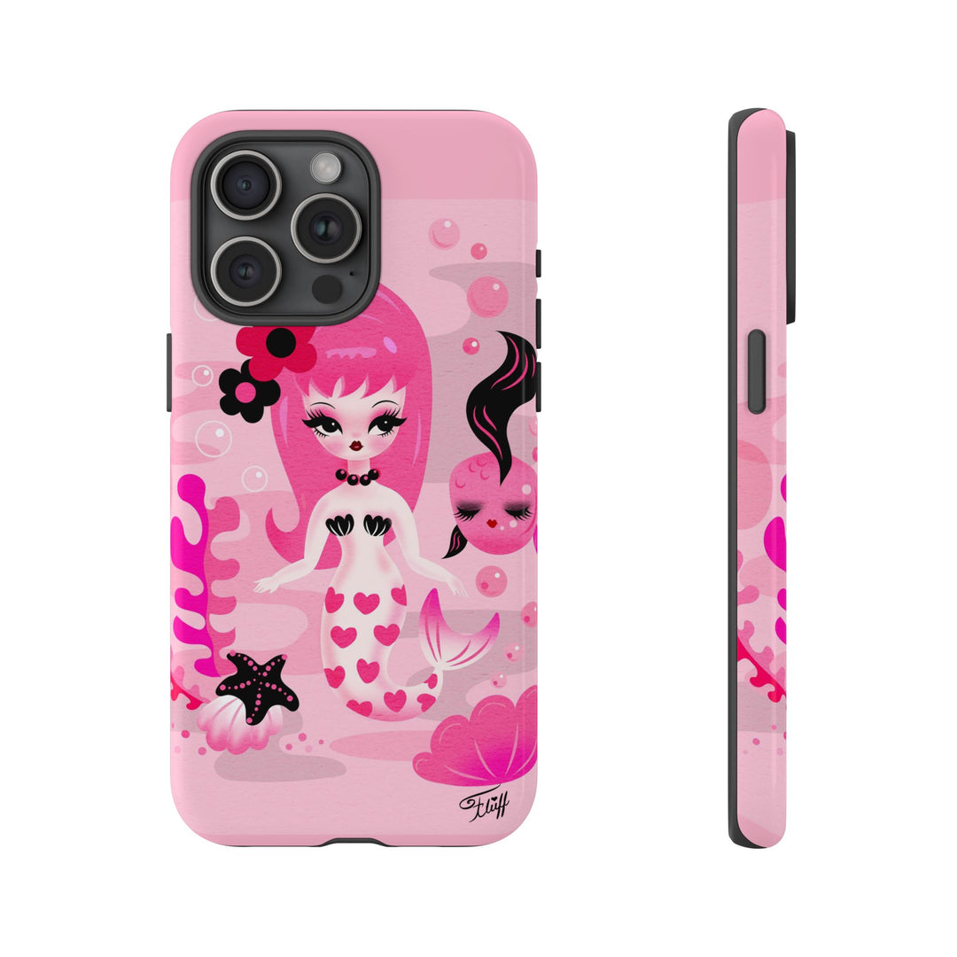 Pink Mod Mermaid • Tough Phone Case