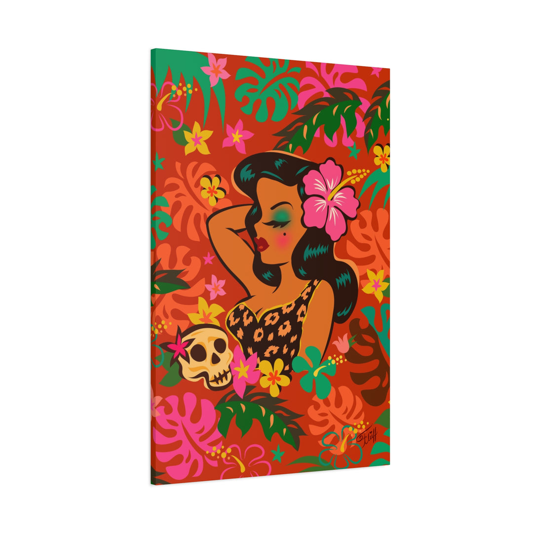 Tiki Temptress - Tropical Doll • Canvas Gallery Wrap