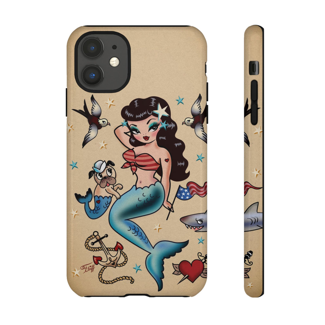 Patriotic Mermaid • Tough Phone Case