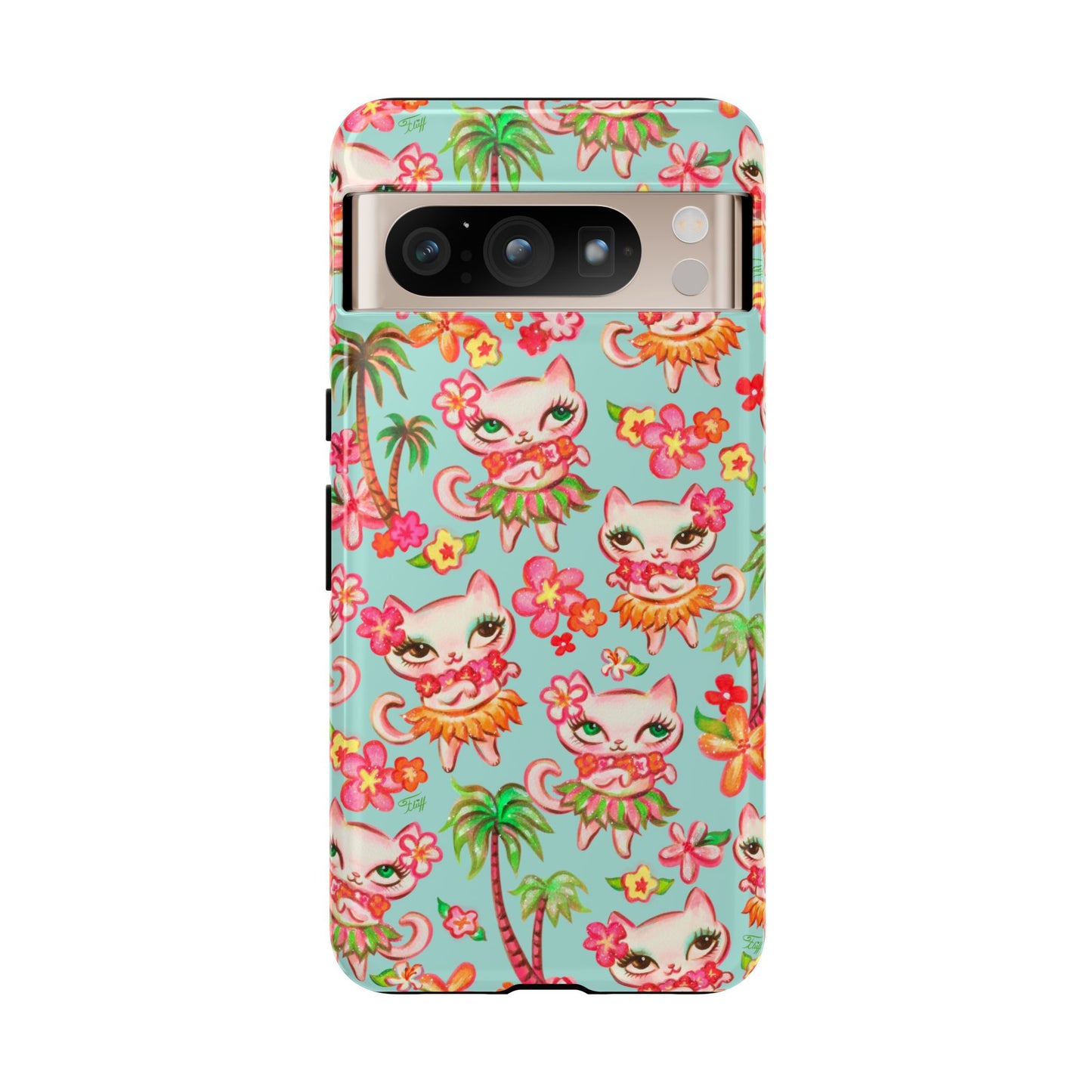 Hula Kitties Aqua • Tough Phone Case