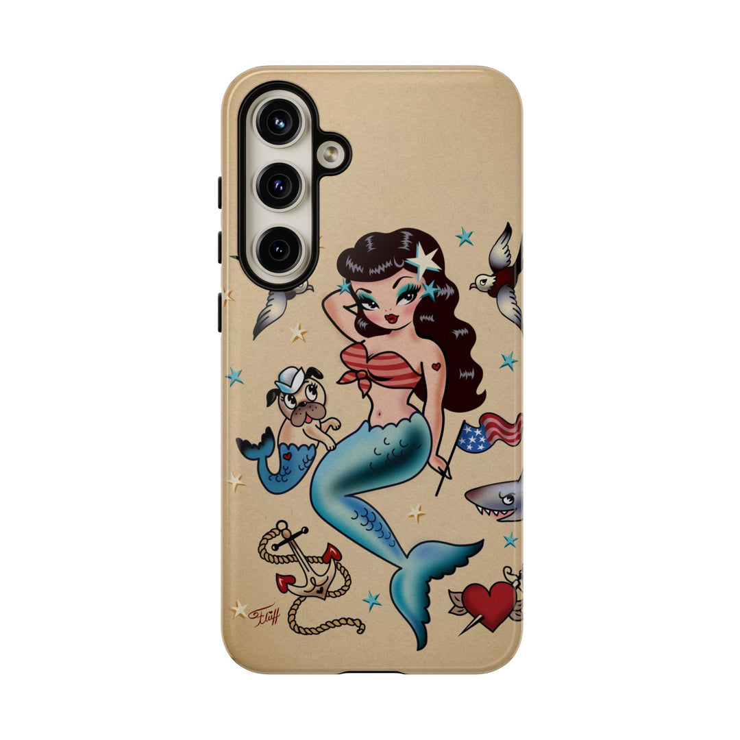 Patriotic Mermaid • Tough Phone Case