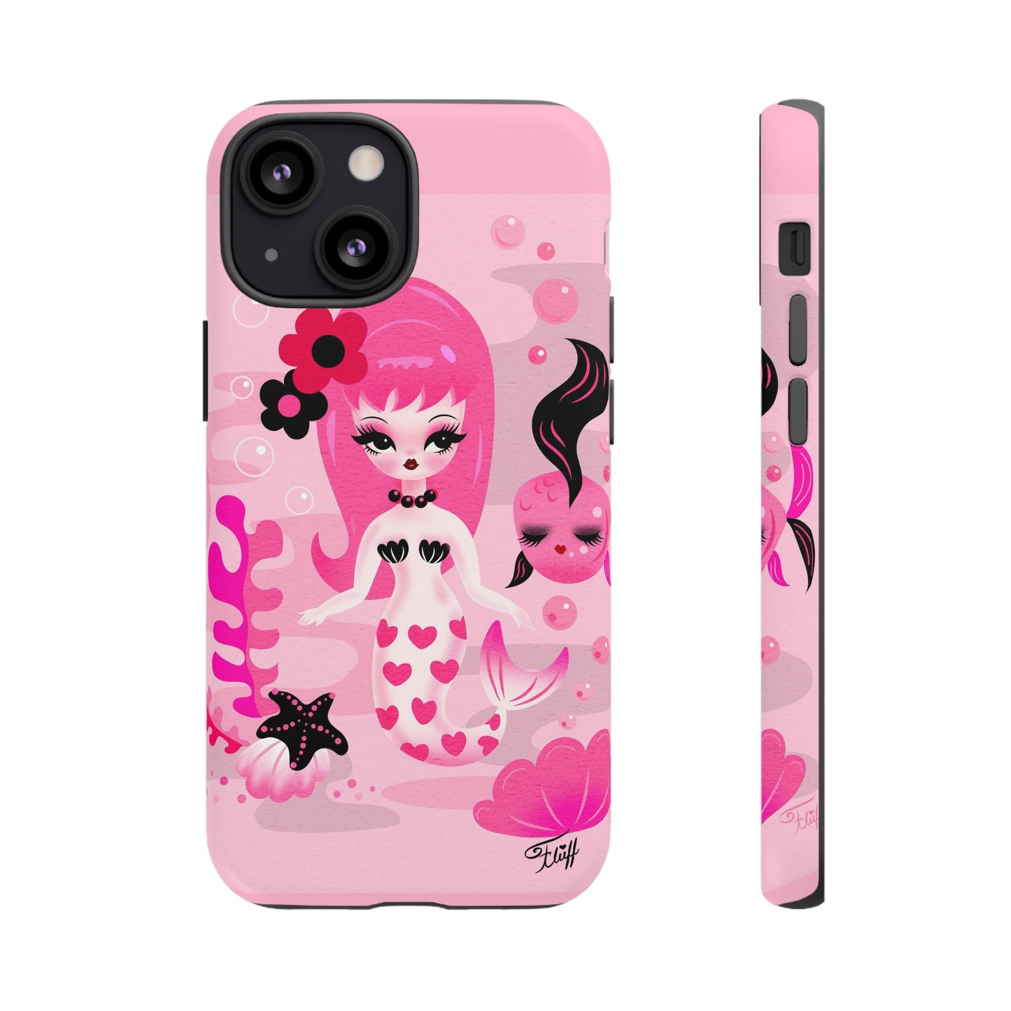 Pink Mod Mermaid • Tough Phone Case