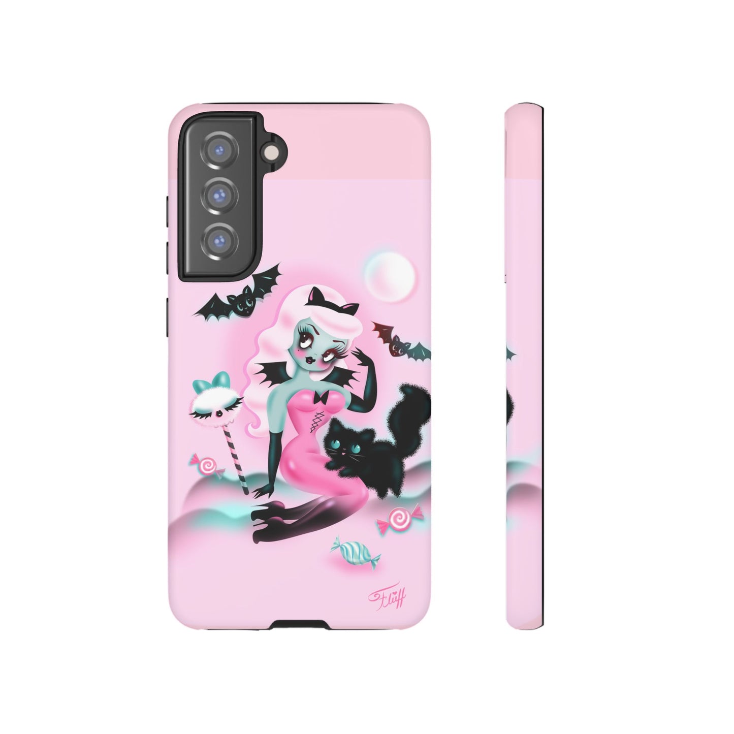 Pastel Candy Vampire with Kitty • Tough Phone Case