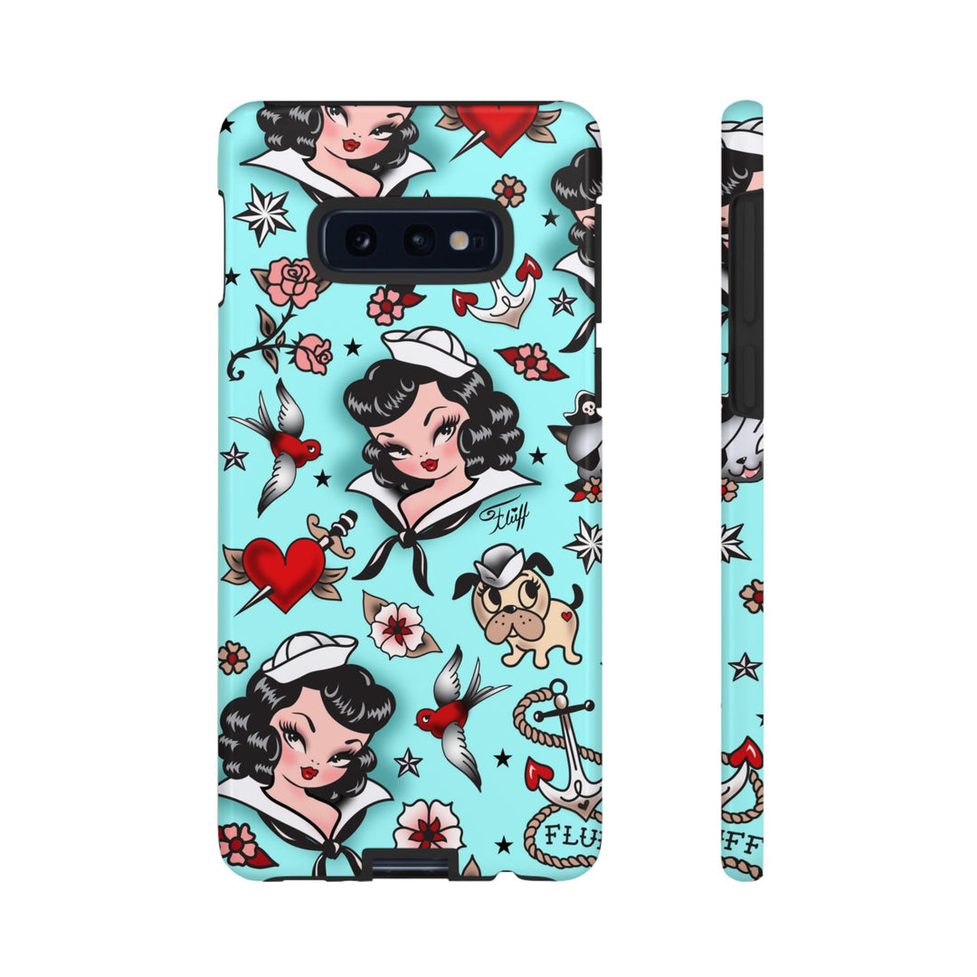 Suzy Sailor Girl on Light Blue • Phone Case