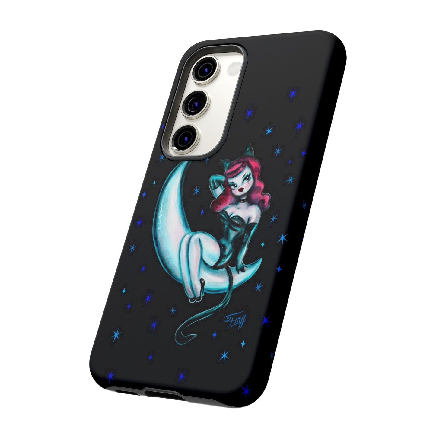 Kitten on the Moon • Tough Phone Case