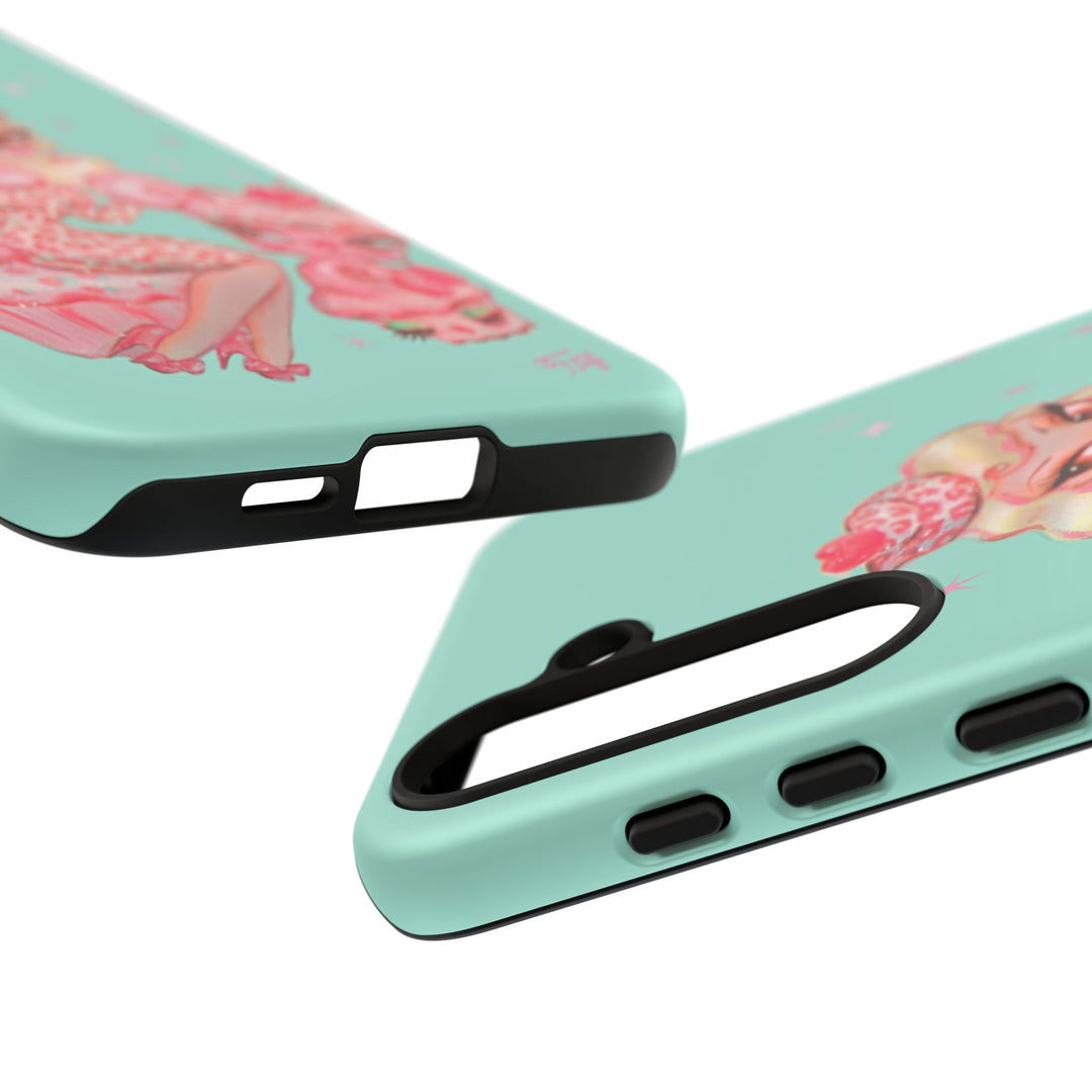 Leopard and Pink Cupcake Girl • Tough Phone Case