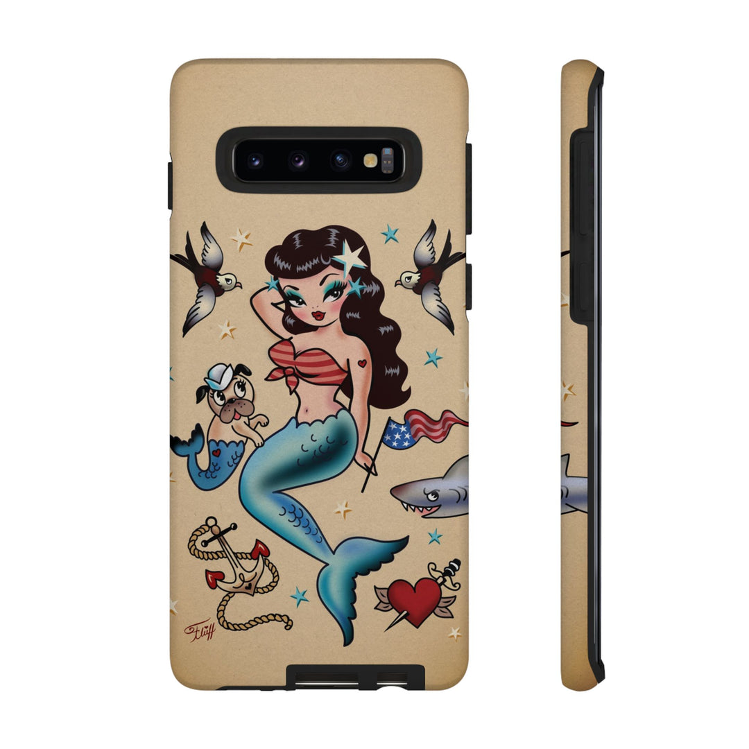 Patriotic Mermaid • Tough Phone Case