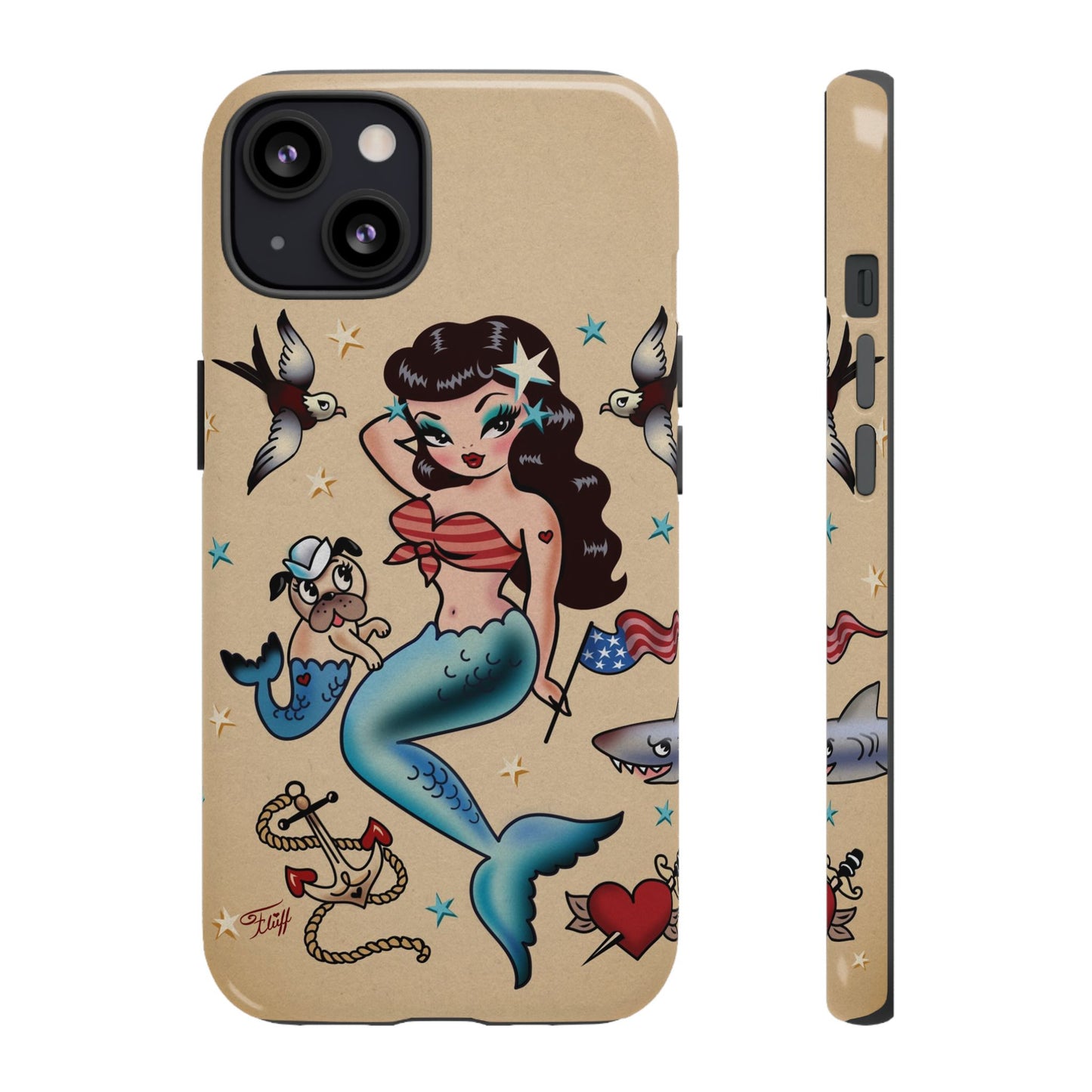 Patriotic Mermaid • Tough Phone Case