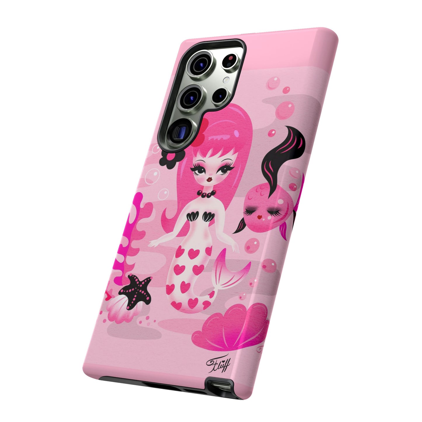 Pink Mod Mermaid • Tough Phone Case