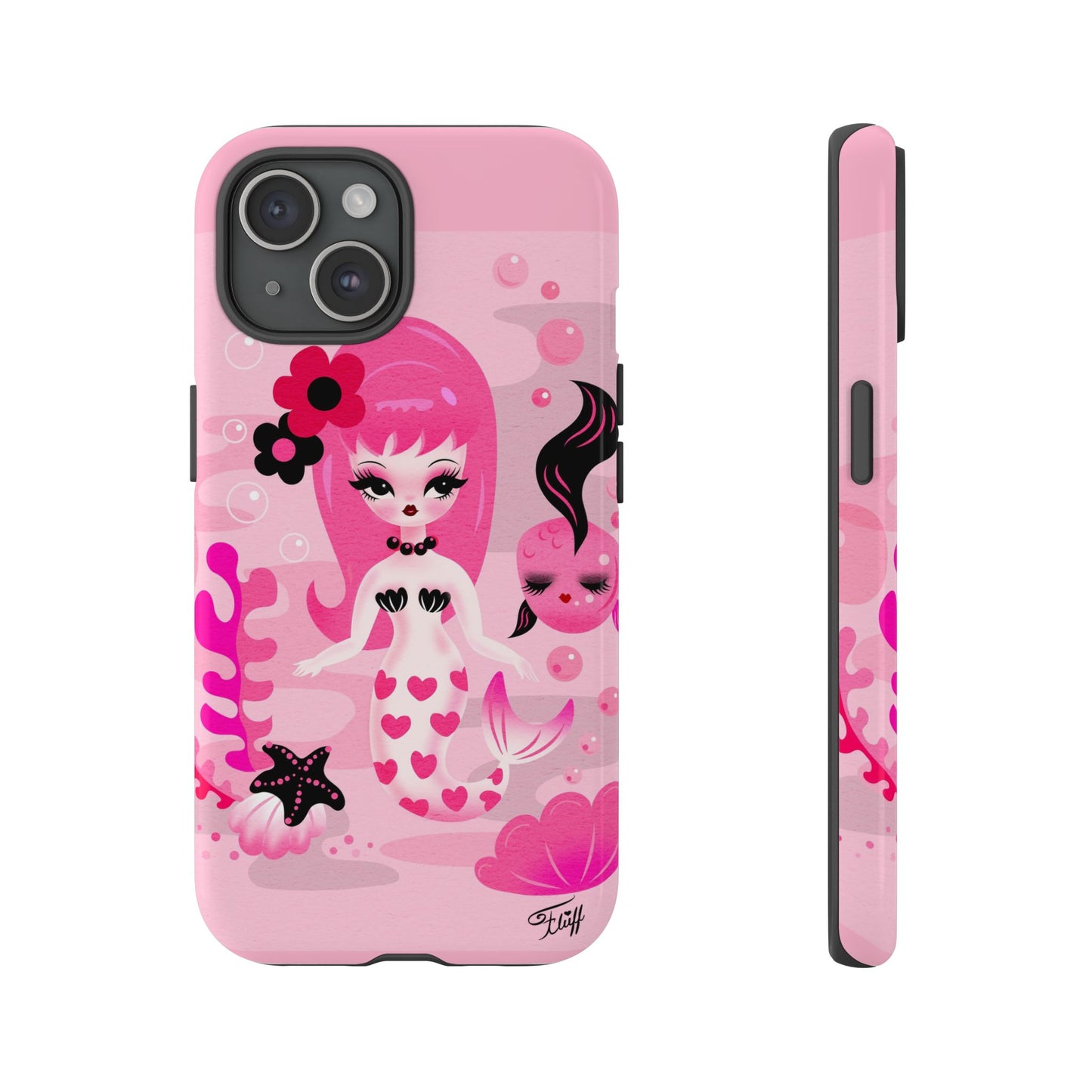 Pink Mod Mermaid • Tough Phone Case