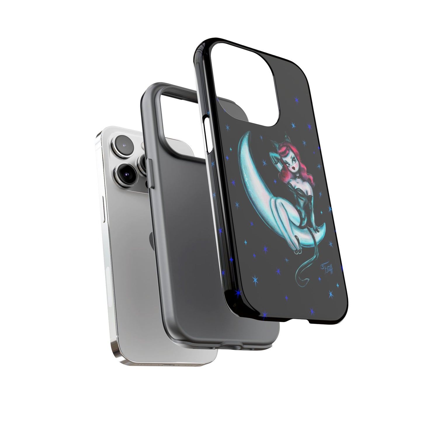 Kitten on the Moon • Tough Phone Case