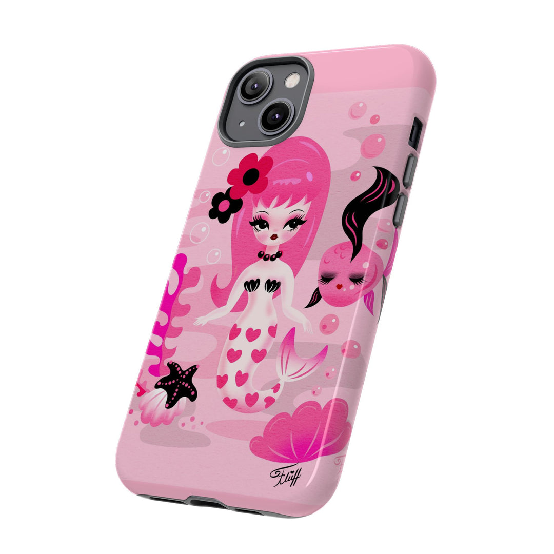 Pink Mod Mermaid • Tough Phone Case