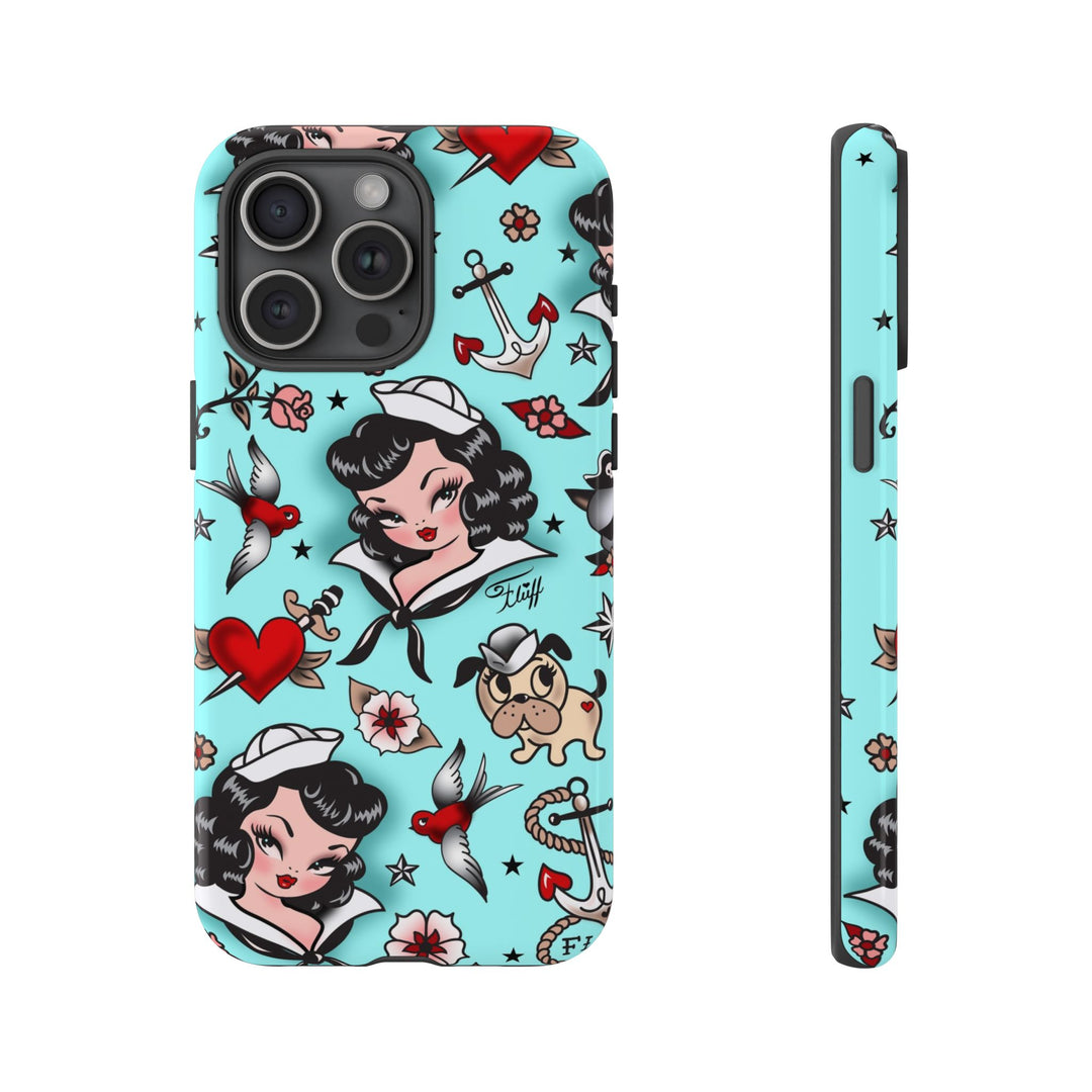Suzy Sailor Girl on Light Blue • Phone Case