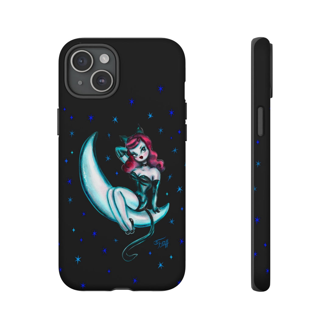 Kitten on the Moon • Tough Phone Case