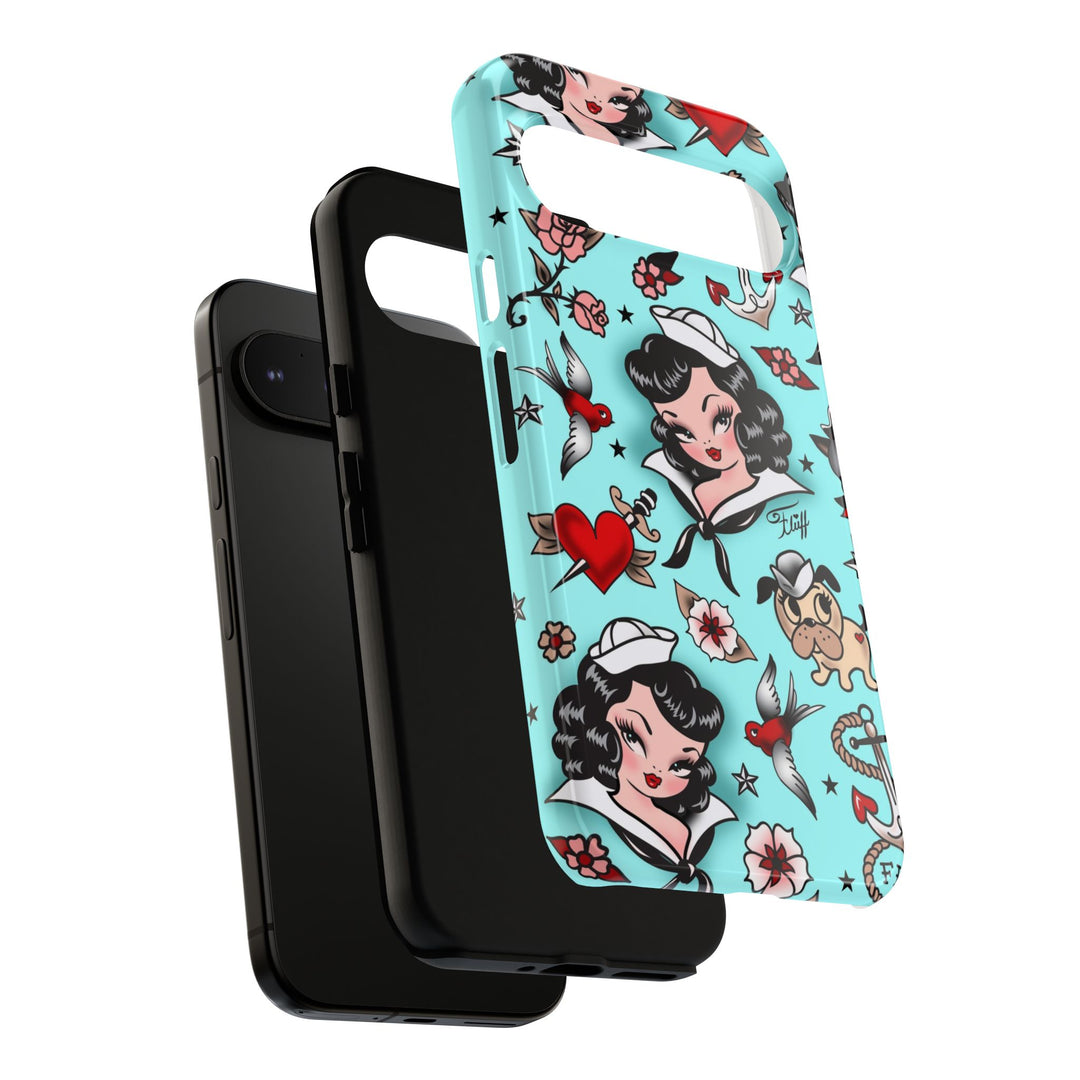 Suzy Sailor Girl on Light Blue • Phone Case