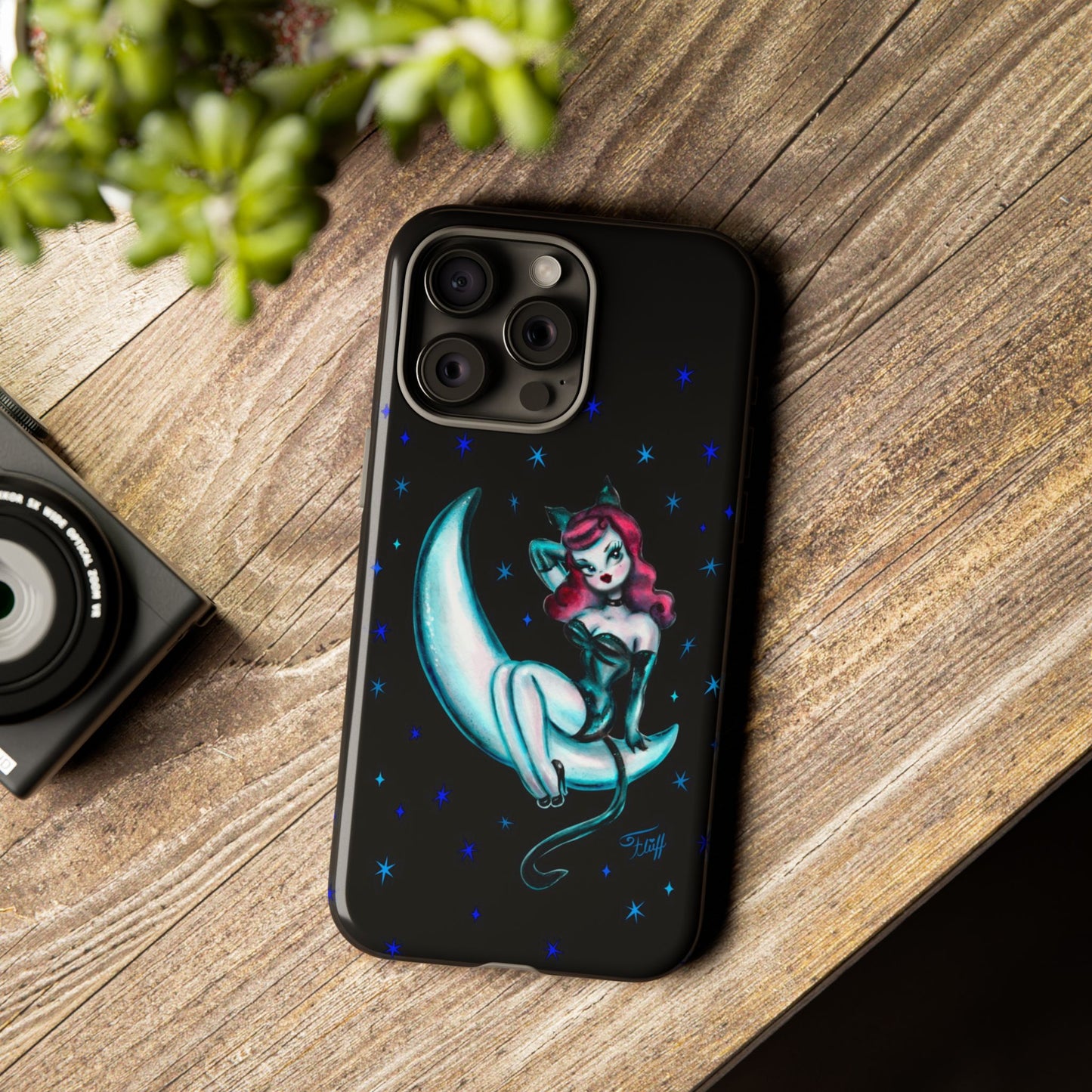 Kitten on the Moon • Tough Phone Case