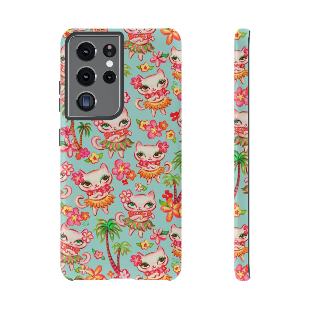 Hula Kitties Aqua • Tough Phone Case