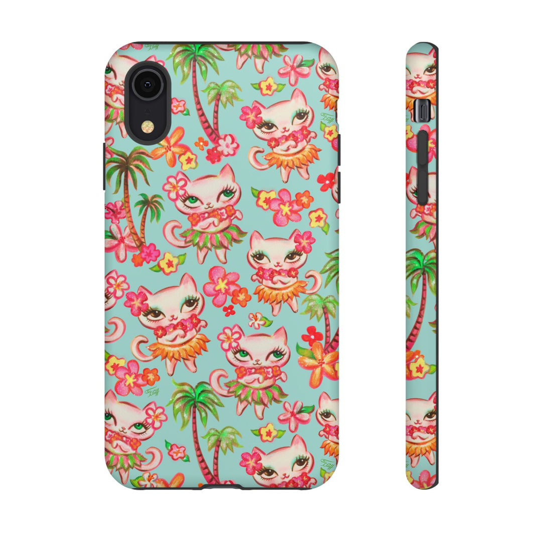 Hula Kitties Aqua • Tough Phone Case