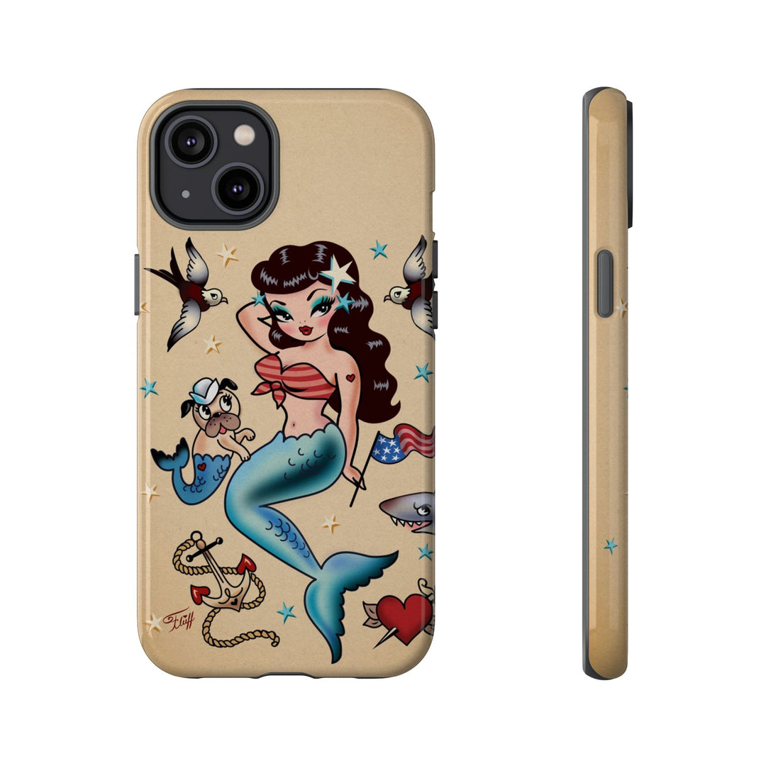 Patriotic Mermaid • Tough Phone Case