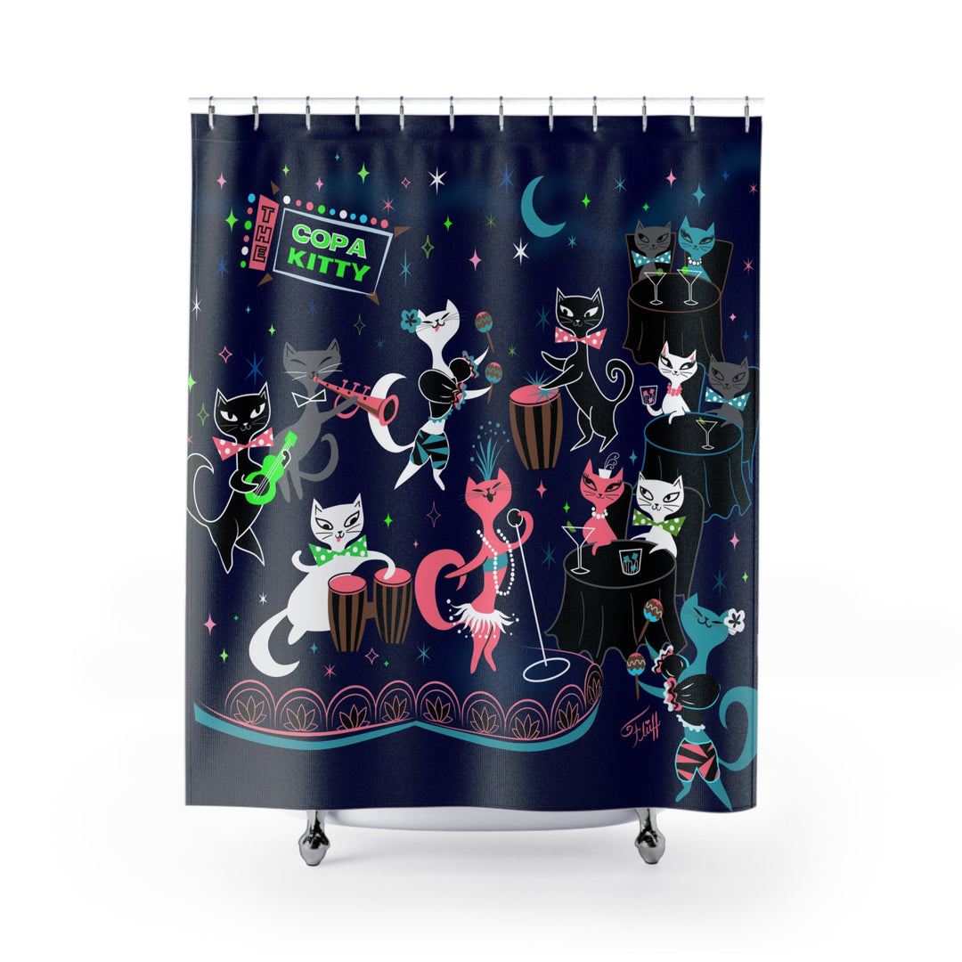 Mambo Kitties • Shower Curtain