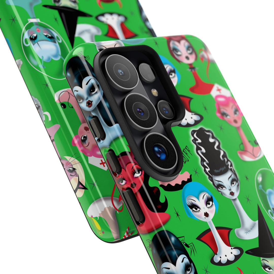 Spooky Dolls Green • Tough Phone Case