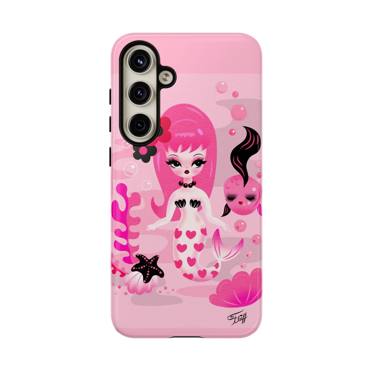 Pink Mod Mermaid • Tough Phone Case