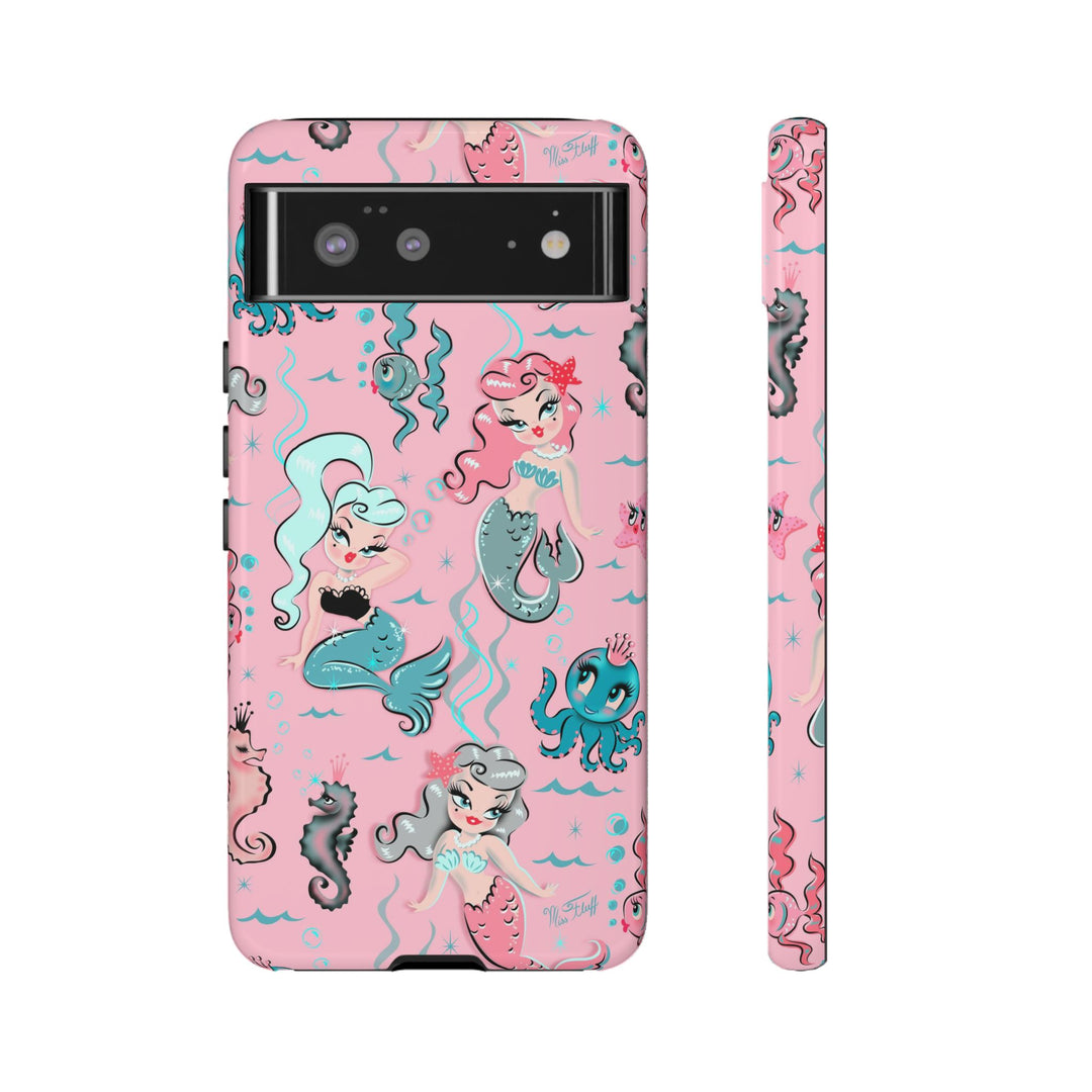 Babydoll Mermaids on Pink • Tough Phone Case